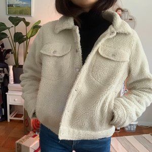 White teddy jacket